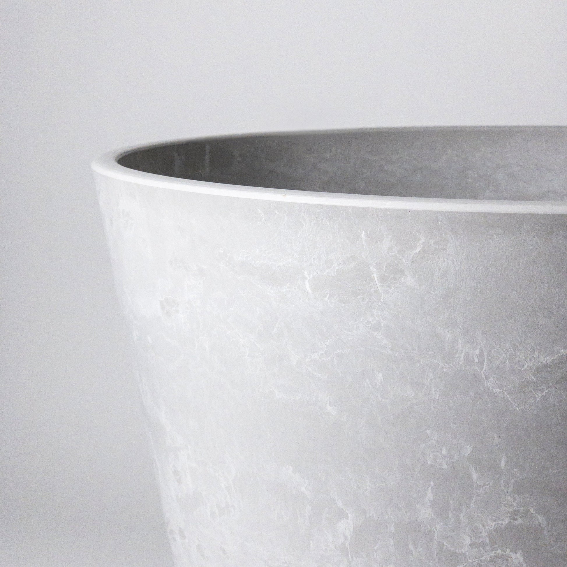 stone plant saucer Milan Tapered Planter + Saucer Set| Luxe Leaf Decor